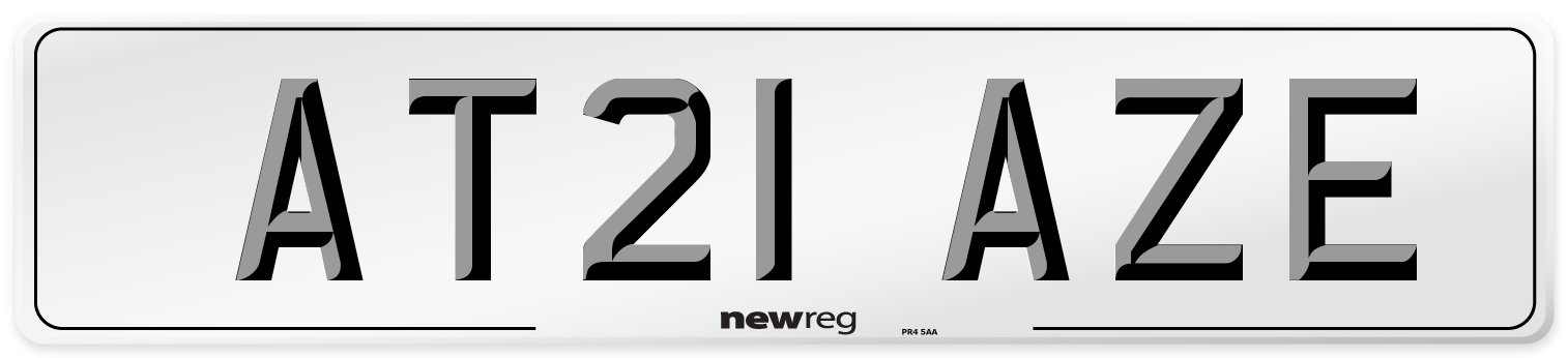 AT21 AZE Number Plate from New Reg